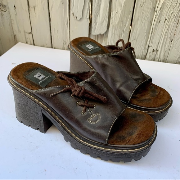 Vintage Y2K Chunky Lug Sole Platform Slides! - Picture 5 of 14